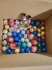 Vintage and new mix Christmas Ornaments Lot Of 40+ Mercury Glass And More picture