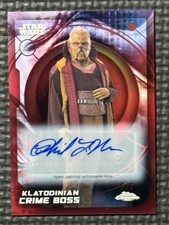 2026 Topps Chrome Star Wars Klatooinian Crime Boss (Phil LaMarr) Red Auto /5 picture