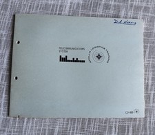 SIGNED NASA Apollo Logistics Training Telecommunications System CD-000 Manual picture