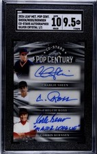2026 Leaf Pop Century Sheen Bernsen Ross”Major League” Triple Auto #’d 1/1 picture