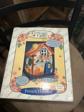 Cottage Cozy's Plus de Fruits tealight candle French Country ceramic house NIB picture