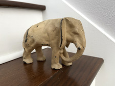 ANTIQUE VINTAGE c.1916 CAST IRON CIRCUS ELEPHANT DOORSTOP picture