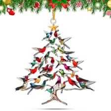 Hummingbird Christmas Ornament, Colorful Hummingbird Tree Home Decor picture