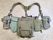 VTG US Army M1956bCanvas Web Gear Combat Field Set Butt Pack Shovel E-Tool Lot picture