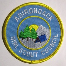 Obsolete Girl Scout ADIRONDACK COUNCIL PATCH Bridge Badge Northeastern New York picture