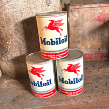 Mobil Pegasus Gas & Oil Advertising Cans picture