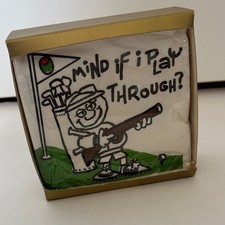 Vintage 1959 Monogram California San Francisco Golf Humor Paper Napkins Ephemera picture