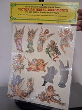 Merrimack Vintage Victorian Angel Christmas Die Cut Ornaments- new in package picture