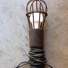 Vintage Industrial Metal Cage Lamp picture