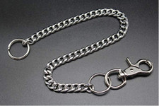 Biker Replacement Stainless Chain for Bi-Fold Trifold Wallet 18' Long keychain picture