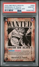 2024 ONE PIECE OP09-EMPERORS IN THE NEW WORLD #093 MARSHALL D. TEACH PSA 10 picture