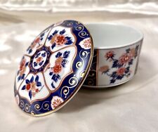 VTG Porcelain Otagiri Kozan Gama Lidded Trinket Box Hand Painted Floral picture