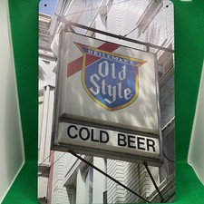 Old Style-Cold Beer-Metal Sign for Bar/Man Cave/Garage/Game Room/Office picture