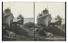 Yellowstone Lake Repairing Boats Standard Postcard picture