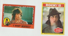2 Different Sylvester Stallone Topps Cards Rocky II and Rambo EX picture