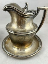 Vintage Silver Plate Pitcher “Piedmont Hotel” Engraving And Attached Tray picture
