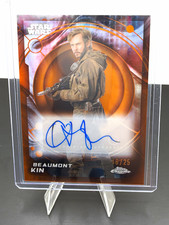 2026 Topps Chrome Star Wars Dominic Monaghan Beaumont Kin Auto Orange /25 #16 picture