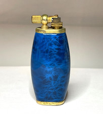 Vintage Blue Glaze Lighter Mid Century Retro picture