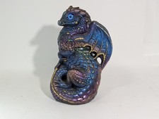 Vintage 1988 Windstone Editions Young Dragon Peacock Pena 6” Tall Retired picture