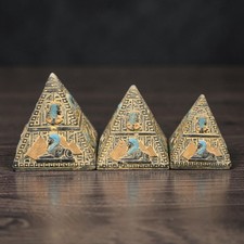Rare Ancient Egyptian Antiquities Set of 3 Pyramids Unique Pharaonic Egyptian BC picture