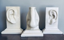 Vintage MCM C2C Design Ears & Nose Bookend Pop Art Sculptural 3 Piece Set picture