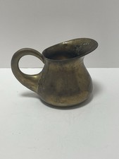 Vintage Solid Brass Pitcher/Vase Handle India MCM RARE Decor picture