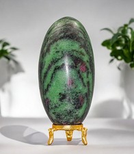 105mm Ruby Zoisite Minerals Healing Power Metaphysical Energy Stone Lingam picture
