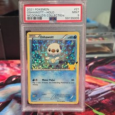 Pokémon 2021 McDonald's Collection Oshawott Holo #21/25 PSA 9 English picture