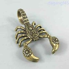 Exquisite Chinese Collectible Rare Old Brass Handwork Poisonous Scorpions Statue picture