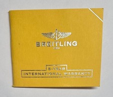 Breitling Swiss Watch 5-Year International Warranty Guarantee Blank Cert picture