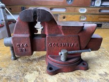Vintage Columbian D44-M3 Bench Vise 4” Jaws Swivel Base Cleveland Ohio USA picture