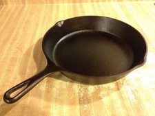 Vintage Lodge Three 3 Notch #7 Cast Iron Skillet Smooth Restored Flat picture
