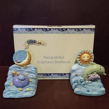 VTG 2001 KIDSLINE Viv Eisner 'Del Mar' Celestial/Sea Life Themed Resin Bookends picture