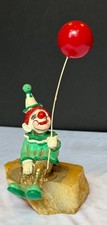 Vintage 1979 Ron Lee Clown Red Balloon Onyx Base Signed Figurine Sculpture picture