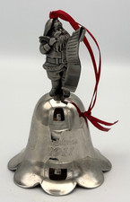 Wallace 2011 Annual Santa Bell Ornament Pewter Santa picture
