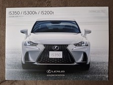 Excellent Lexus IS350/IS300h/IS200t 2016/08 Edition Pre-launch Simple Catalog picture