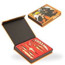 Naruto Metal Weapons Set Boxed Ninja Kunai Shuriken Cosplay Set Display picture
