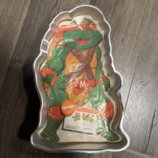 Vintage Teenage Mutant Ninja Turtles Wilton Cake Pan 1989 Michelangelo 2105-3075 picture