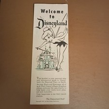 Vtg 1957 Disneyland Park Welcome Guide Brochure Booklet w/Map Tinker Bell Rare picture