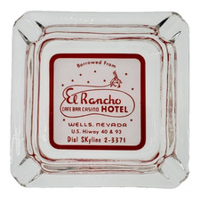 Vintage Marketing Ashtray El Rancho Cafe Bar Casino Hotel Wells Nevada NV picture