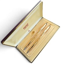 Vintage Cross 12k Gold Filled Pen / Pencil Set No. 6601 Original Box picture