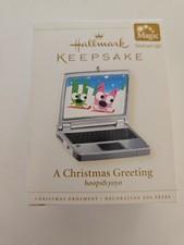 Vintage 2006 Hallmark Hoops & Yoyo Holographic Laptop christmas ornament.  NOS picture