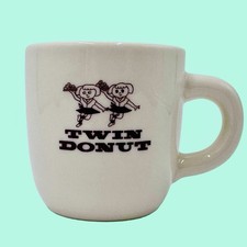 VTG Twin Donut Coffee Restaurant Mug NYC Bronx New York Advertising HTF ☕️ 🍩 picture