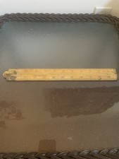 Antique VTG Stanley No 18 Boxwood Brass Folding Ruler 2 Foot/Fold Tool 1890-1920 picture