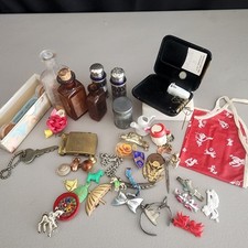 Vintage Estate Junk Drawer Lot: Apothecary, Military & Collectibles picture
