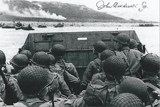 John Caldwell signed 4x6 photo WW II D-Day European Theater RARE COA LOOK picture