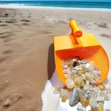Little Als Big Orange Scoop Sand Sifter Mining Tool USA Made Rock Mineral Huge picture