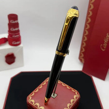 Cartier VIP Black Gold Ballpoint Pen Rare Executive Edition New in Gift Box picture