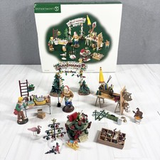 Dept 56 Village Flea Market Accessories Christmas 56.52945 Figures Display READ picture