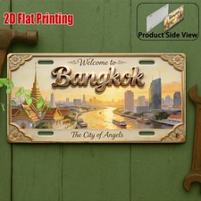Retro Metal Sign Welcome Bangkok Aluminum License Plate 12x6 Inches picture